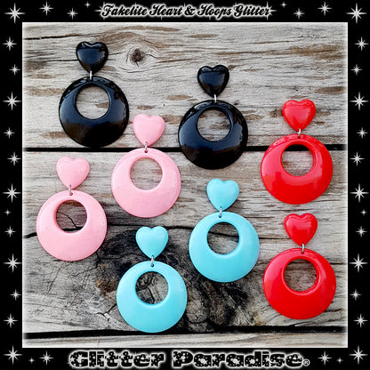 Pendientes: Fakelite Hoops & Heart