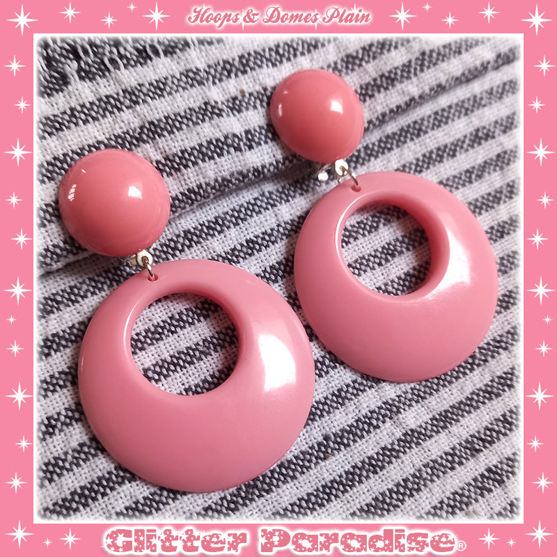 Earrings: Hoops & Dômes Plain Warm Colors