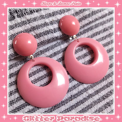 Earrings: Hoops & Dômes Plain Warm Colors