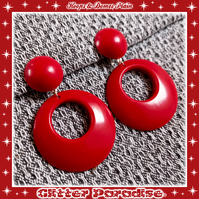 Earrings: Hoops & Dômes Plain Warm Colors