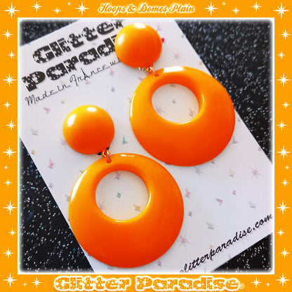 Earrings: Hoops & Dômes Plain Warm Colors