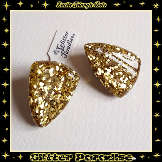Earrings: Confetti Lucite Triangle Dots