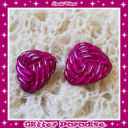 Earrings: Confetti Lucite Whool Dust
