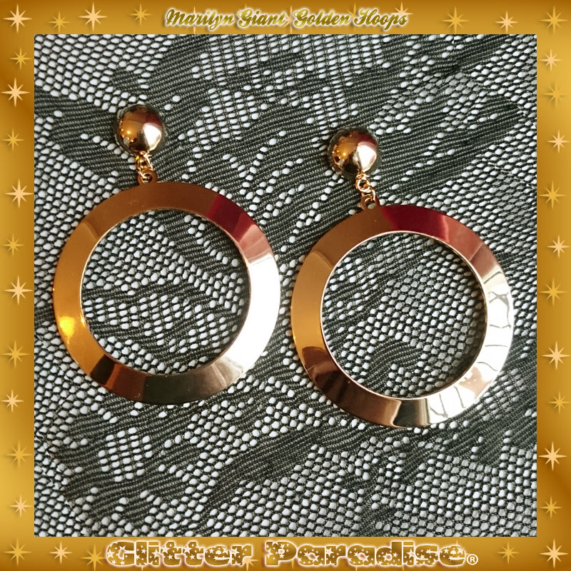 Earrings: Giant Marilyn Flat Hoops