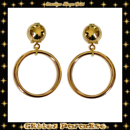 Earrings: Marilyn Hoops Gold