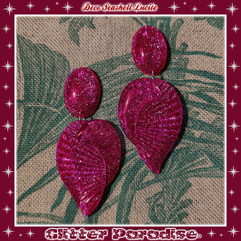 Boucles d'oreilles: Deco Seashell Lucite