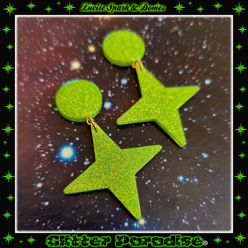 Boucles d'oreilles: Spark and Domes Lucite