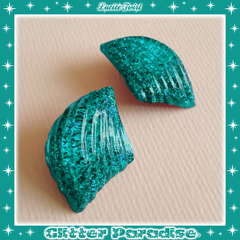 Earrings: Confetti Lucite Twirl Dust