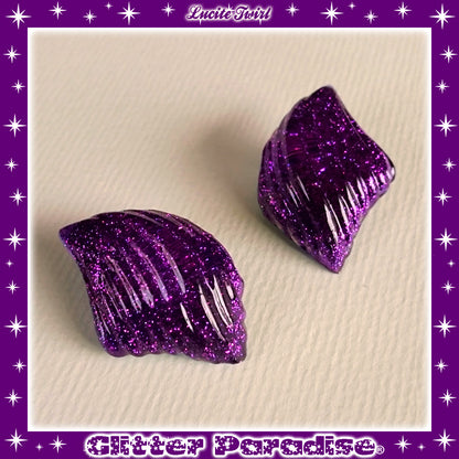 Earrings: Confetti Lucite Twirl Dust