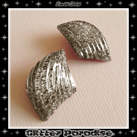 Earrings: Confetti Lucite Twirl Dust