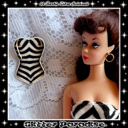 Broche: 1959 Zebra Swimsuit