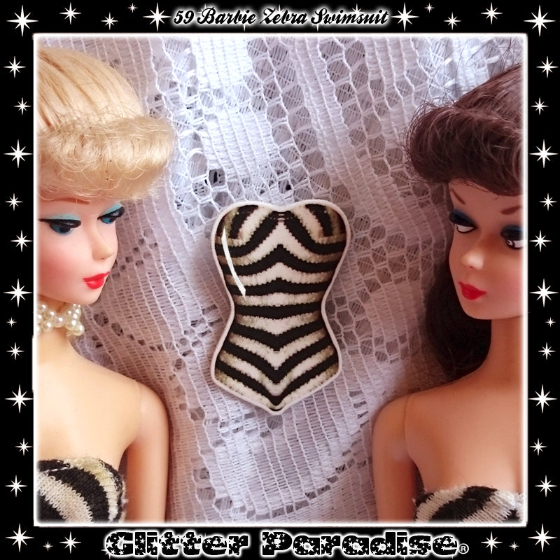 Broche: 1959 Zebra Swimsuit