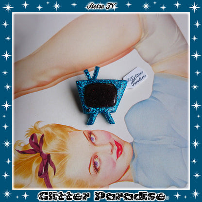 Pendientes: Confetti Lucite Retro TV