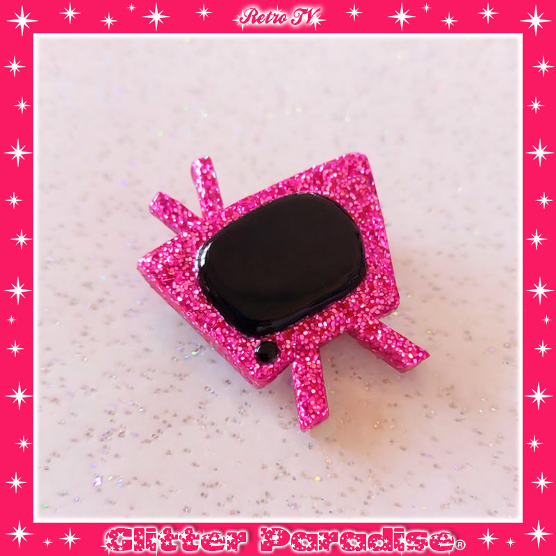 Pendientes: Confetti Lucite Retro TV