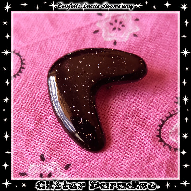 Pendientes: Confetti Lucite Boomerang Dust