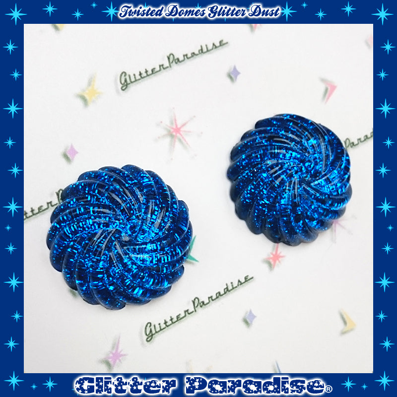 Earrings: Confetti Lucite Twisted Domes Dust