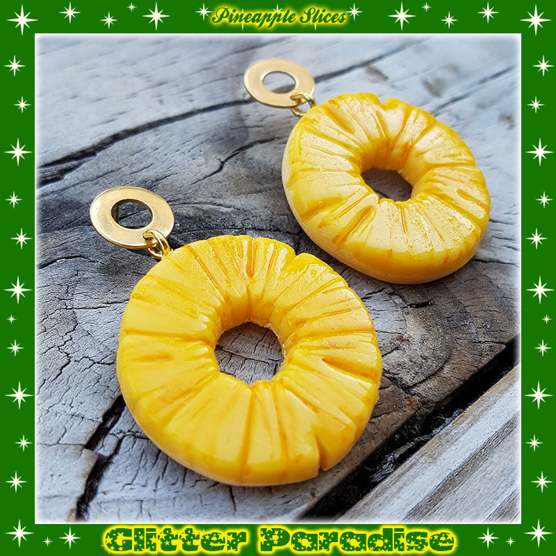 Earrings: Pineapple Slice