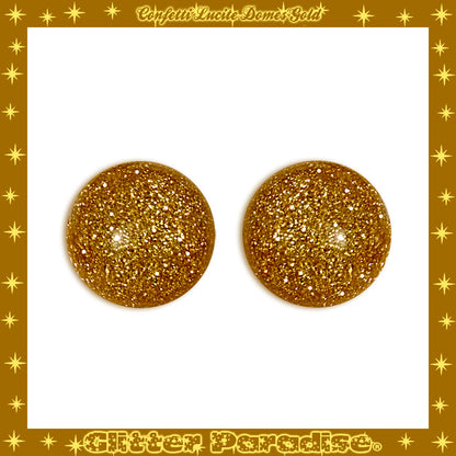 Earrings: Confetti Lucite Dômes Big