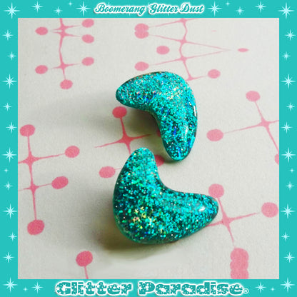 Earrings: Confetti Lucite Boomerang Dust
