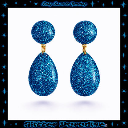 Pendientes: Lucite Baby Dome and Teardrop