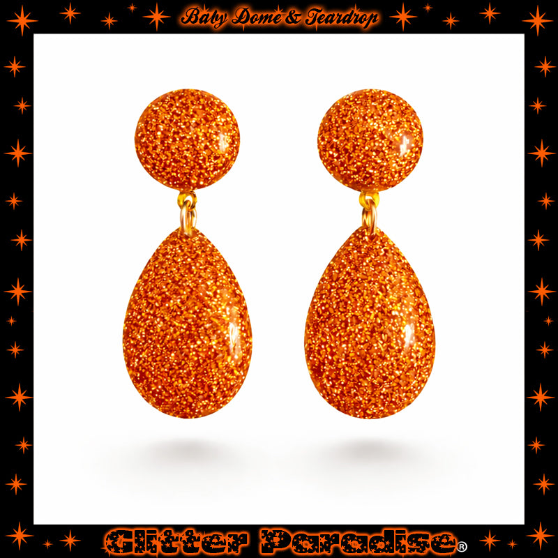 Pendientes: Lucite Baby Dome and Teardrop