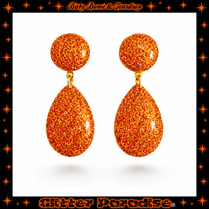 Pendientes: Lucite Baby Dome and Teardrop