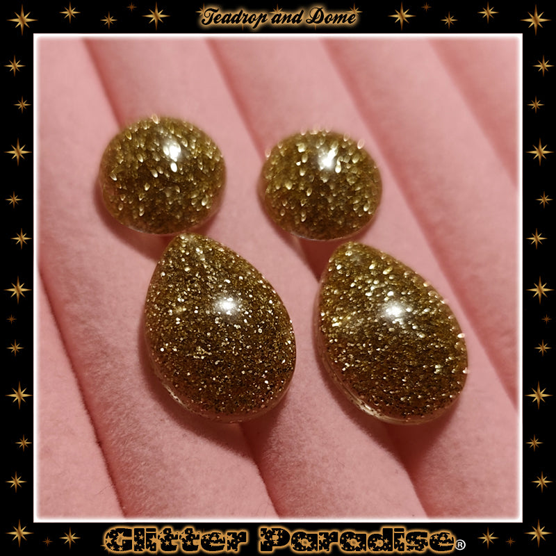 Pendientes: Lucite Baby Dome and Teardrop