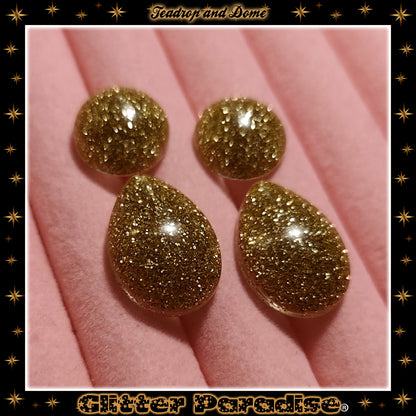 Pendientes: Lucite Baby Dome and Teardrop