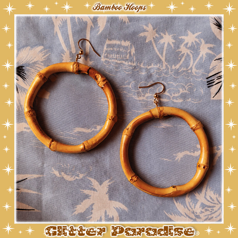 Earrings: Bamboo Hoops Big