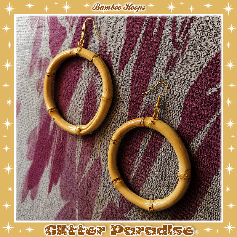 Earrings: Bamboo Hoops Big