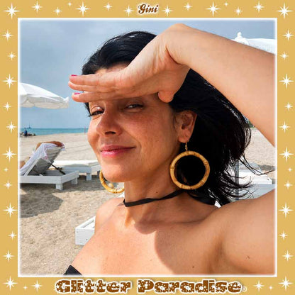 Earrings: Bamboo Hoops Big