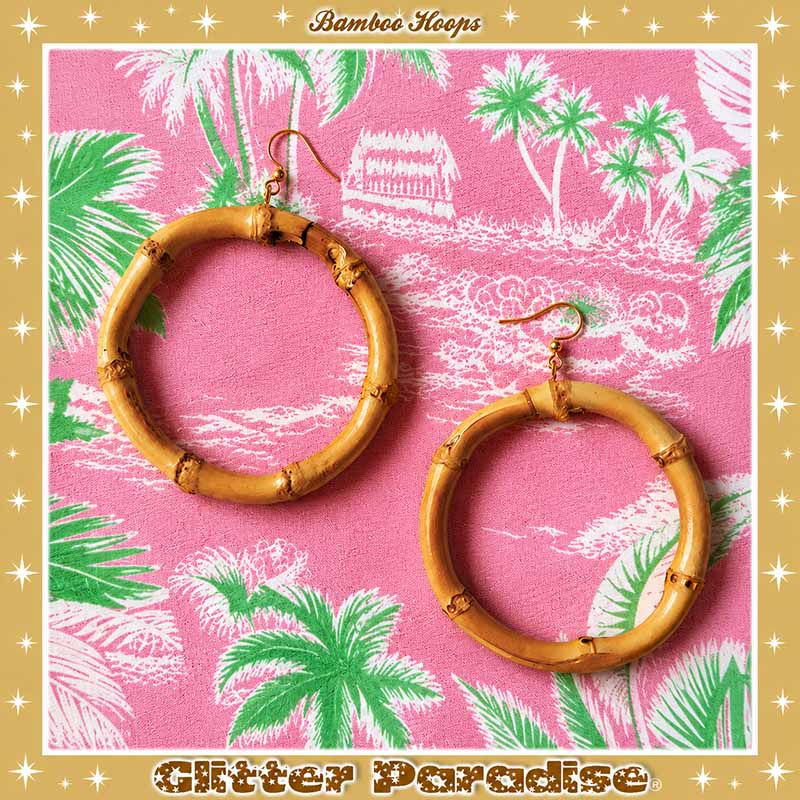Earrings: Bamboo Hoops Big