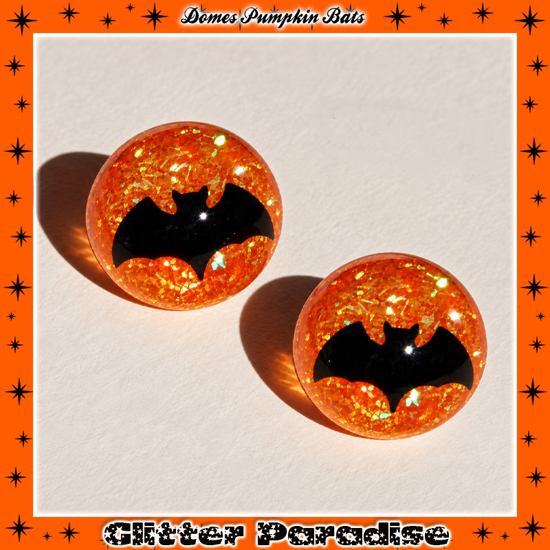 Boucles d'Oreilles : Dome Pumpkin Bat