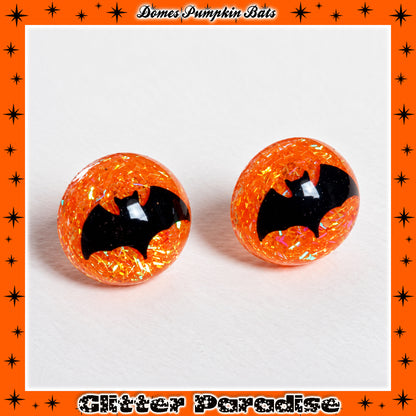 Boucles d'Oreilles : Dome Pumpkin Bat