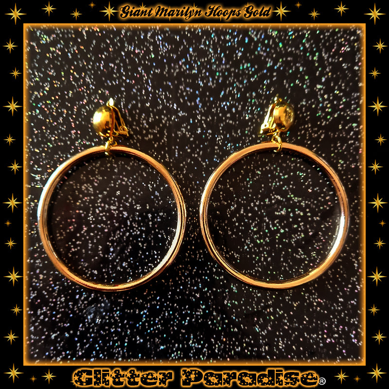 Pendientes: Giant Marilyn Hoops Gold
