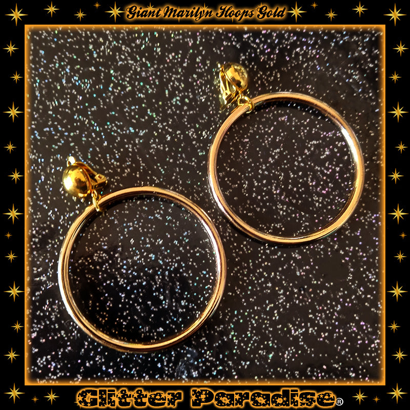 Pendientes: Giant Marilyn Hoops Gold
