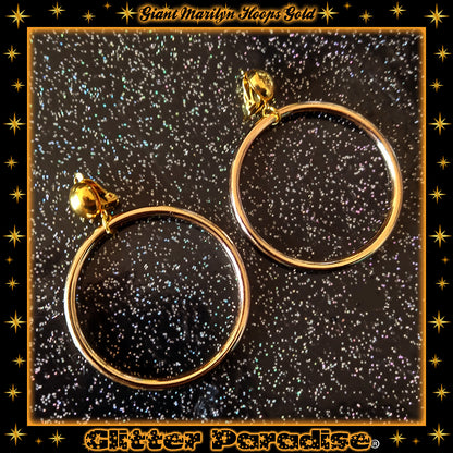 Pendientes: Giant Marilyn Hoops Gold
