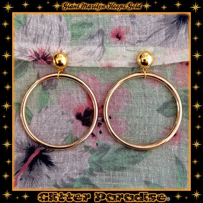 Pendientes: Giant Marilyn Hoops Gold
