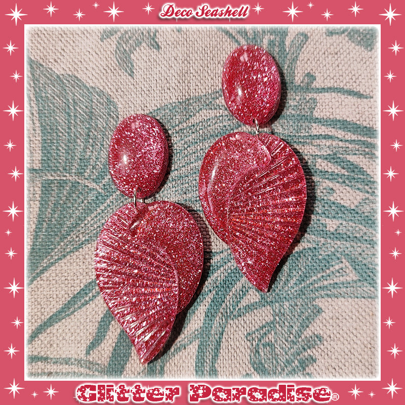 Boucles d'oreilles: Deco Seashell Lucite