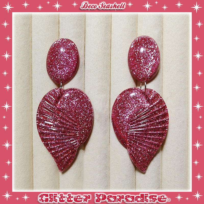Boucles d'oreilles: Deco Seashell Lucite
