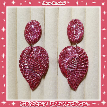 Boucles d'oreilles: Deco Seashell Lucite