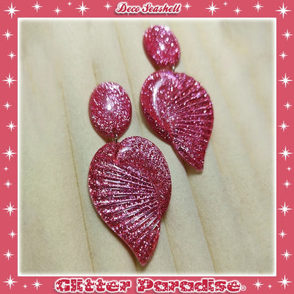Boucles d'oreilles: Deco Seashell Lucite