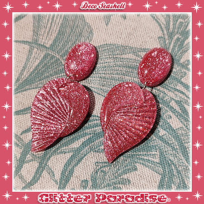Boucles d'oreilles: Deco Seashell Lucite