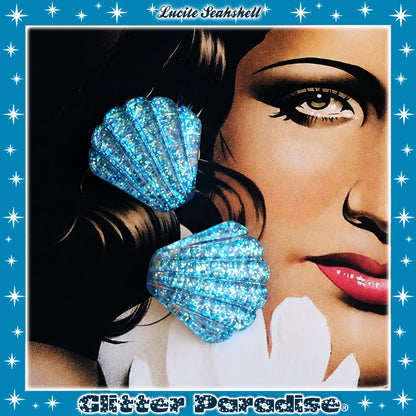 Boucles d'oreilles: Lucite Seashell