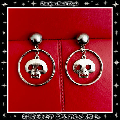 Earrings: Marilyn Skull Hoops