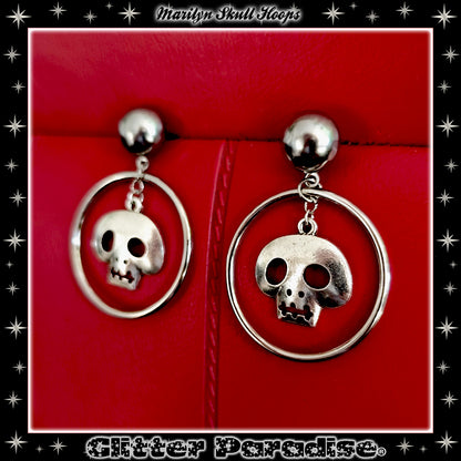 Earrings: Marilyn Skull Hoops
