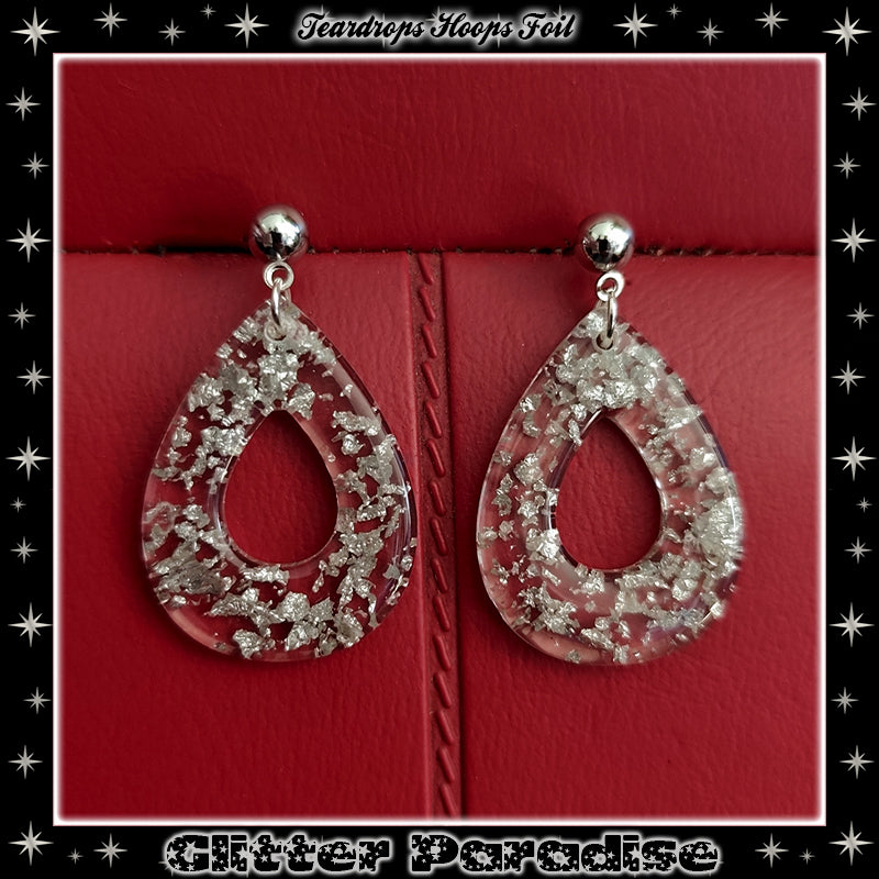Boucles d'oreilles : Teadrop Hoops Foil