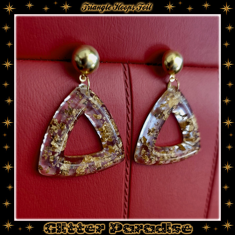 Boucles d'oreilles : Triangle Hoops Foil