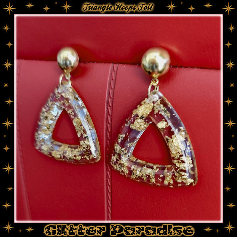 Boucles d'oreilles : Triangle Hoops Foil