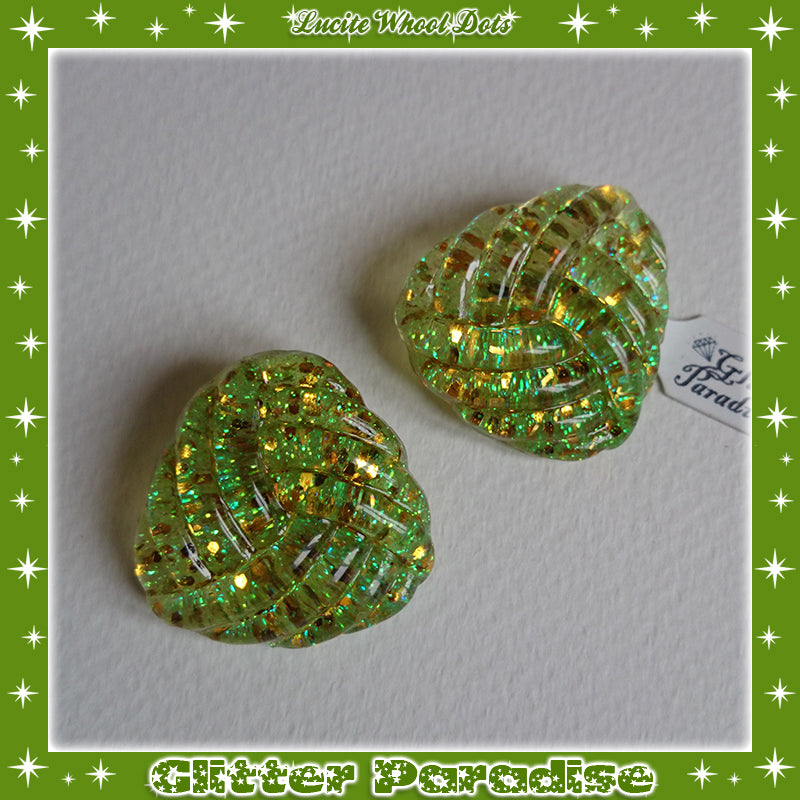 Earrings: Confetti Lucite Whool Dots